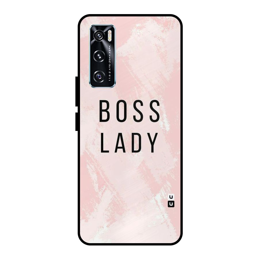 Boss Lady Pink Metal Back Case for Vivo V20 SE