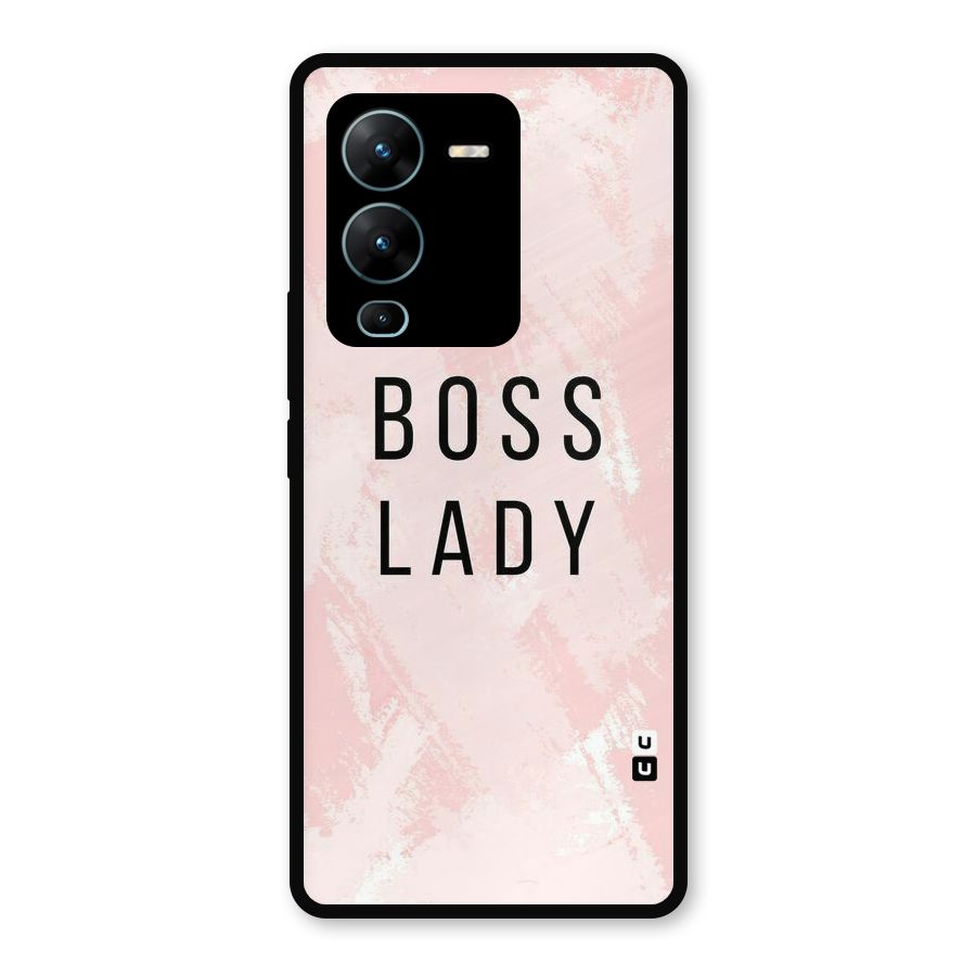 Boss Lady Pink Metal Back Case for Vivo V25 Pro