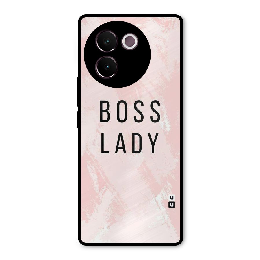 Boss Lady Pink Metal Back Case for Vivo V30e