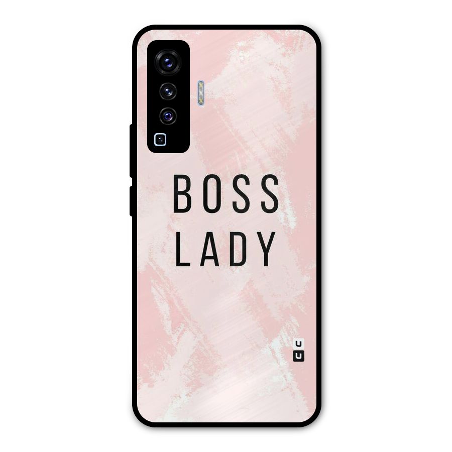 Boss Lady Pink Metal Back Case for Vivo X50