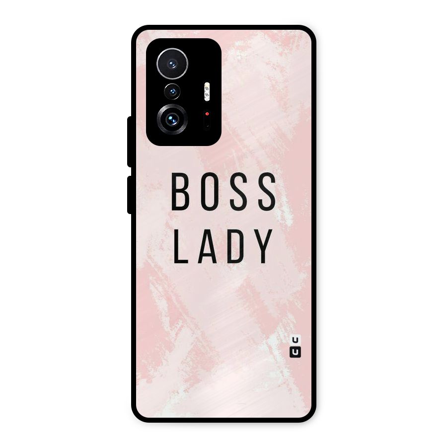 Boss Lady Pink Metal Back Case for Xiaomi 11T Pro