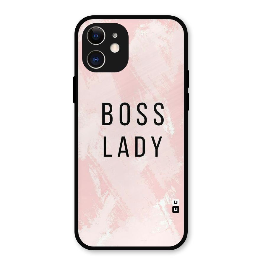 Boss Lady Pink Metal Back Case for iPhone 12