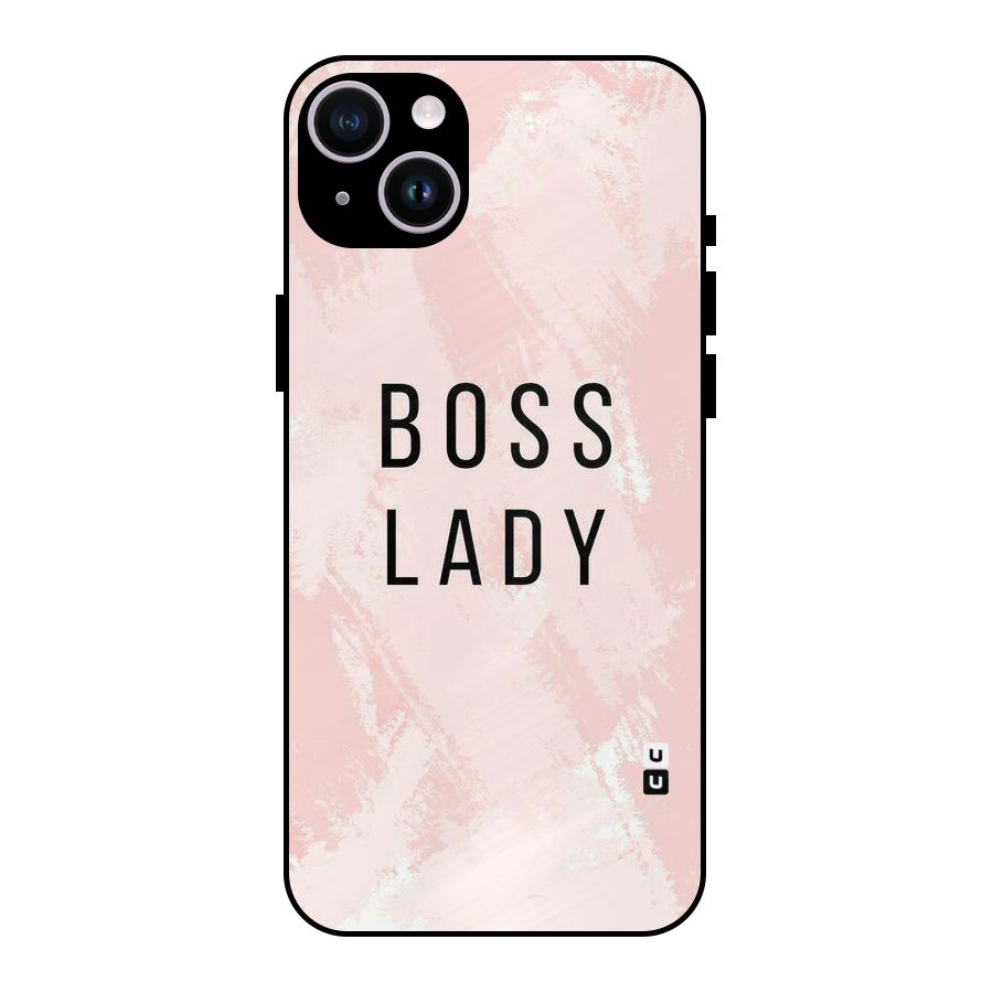 Boss Lady Pink Metal Back Case for iPhone 14 Plus