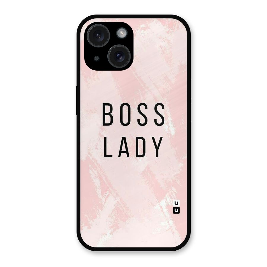 Boss Lady Pink Metal Back Case for iPhone 15
