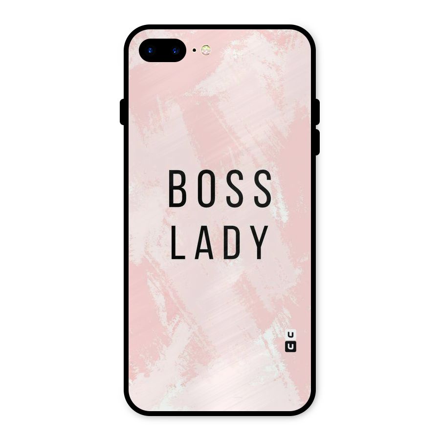 Boss Lady Pink Metal Back Case for iPhone 8 Plus