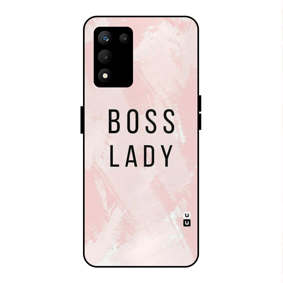 Boss Lady Pink Metal Back Case for realme 9 5G SE