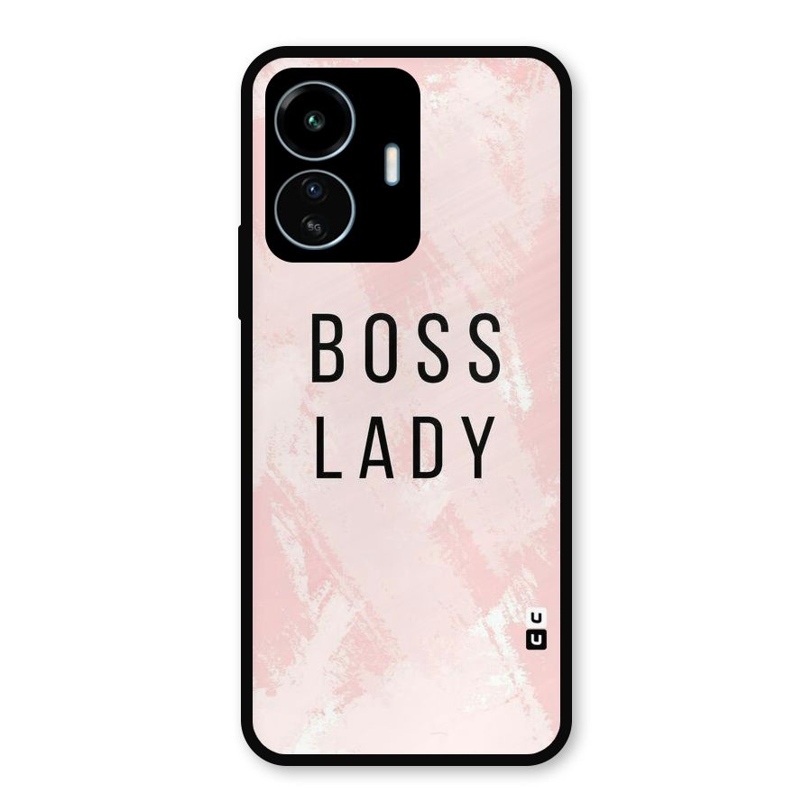 Boss Lady Pink Metal Back Case for vivo iQOO Z6 Lite 5G
