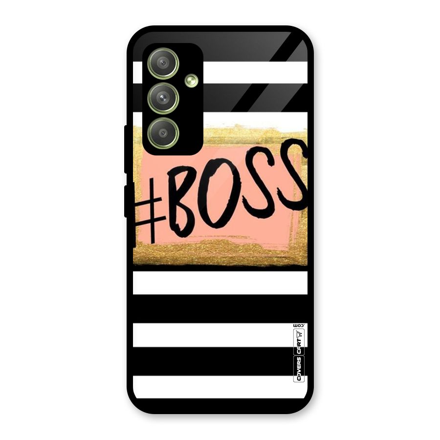 Boss Stripes Glass Back Case for Galaxy A54