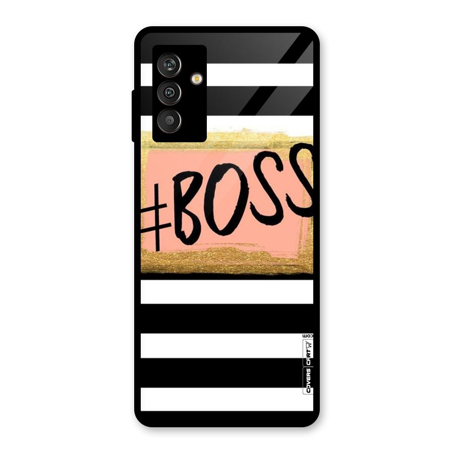 Boss Stripes Glass Back Case for Galaxy M13