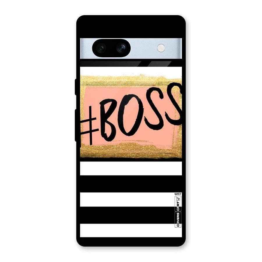 Boss Stripes Glass Back Case for Google Pixel 7a