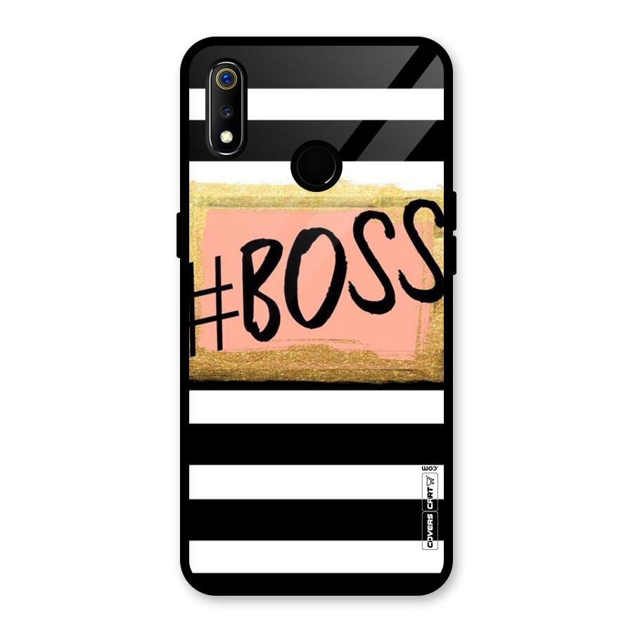 Boss Stripes Glass Back Case for Realme 3i