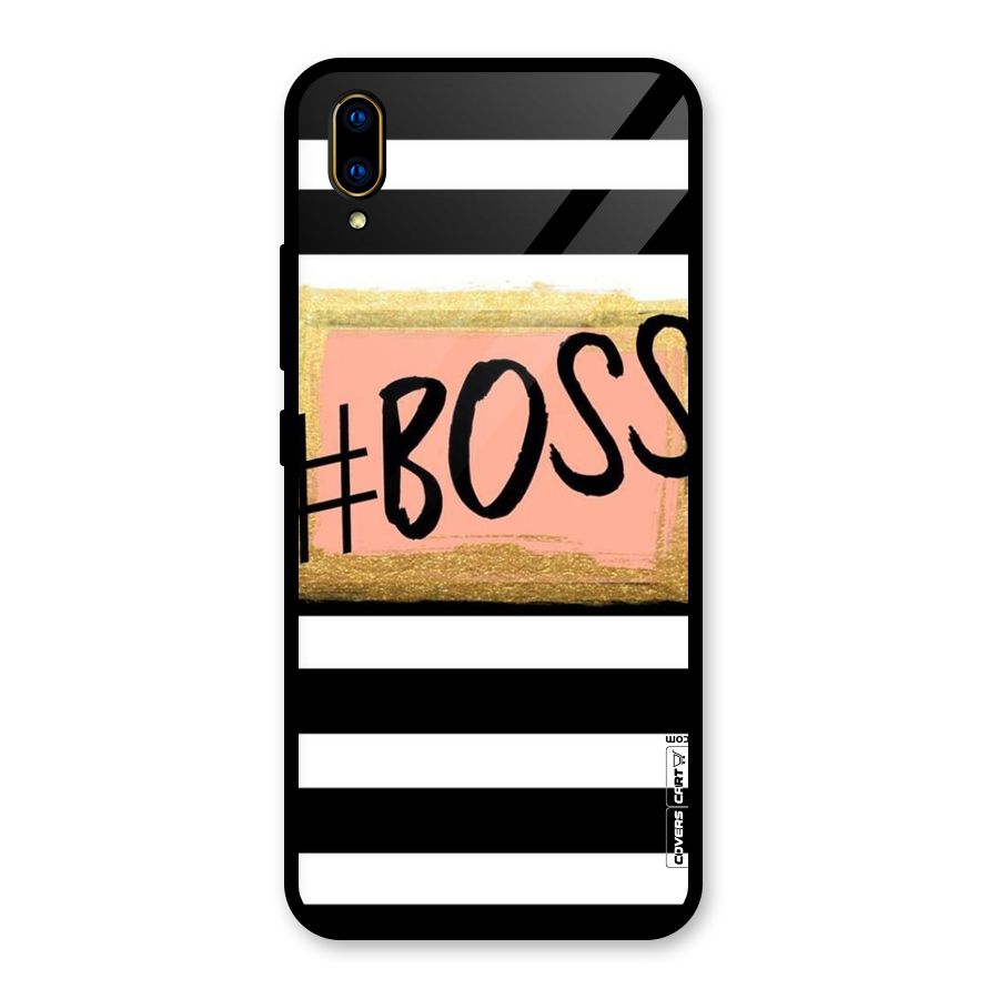 Boss Stripes Glass Back Case for Vivo V11 Pro