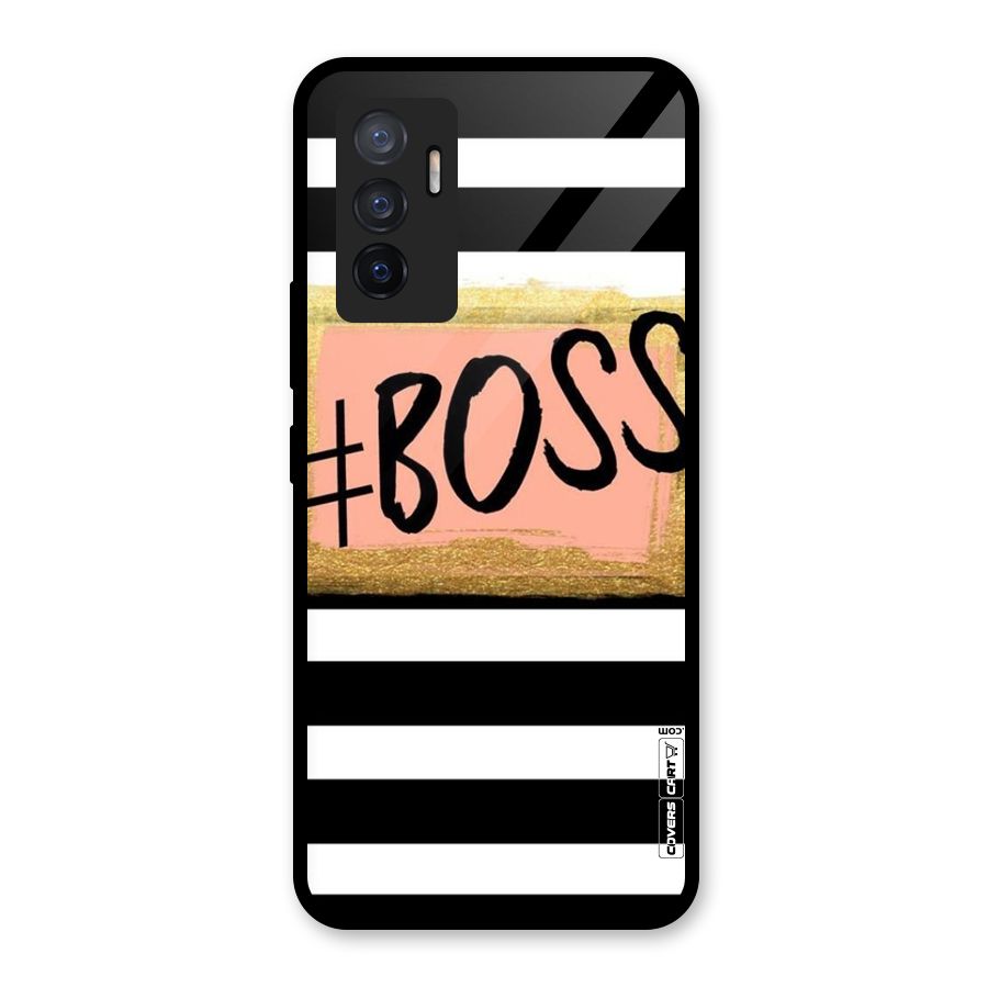 Boss Stripes Glass Back Case for Vivo V23e