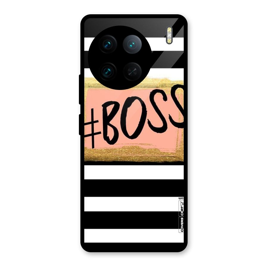 Boss Stripes Glass Back Case for Vivo X90 Pro