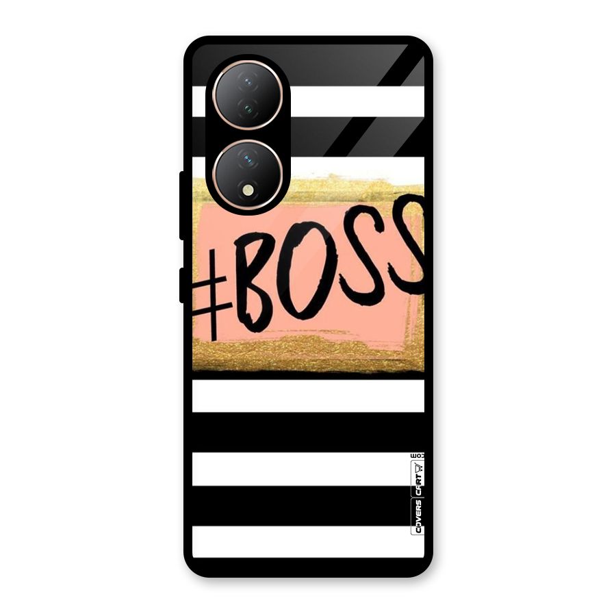 Boss Stripes Glass Back Case for Vivo Y100A