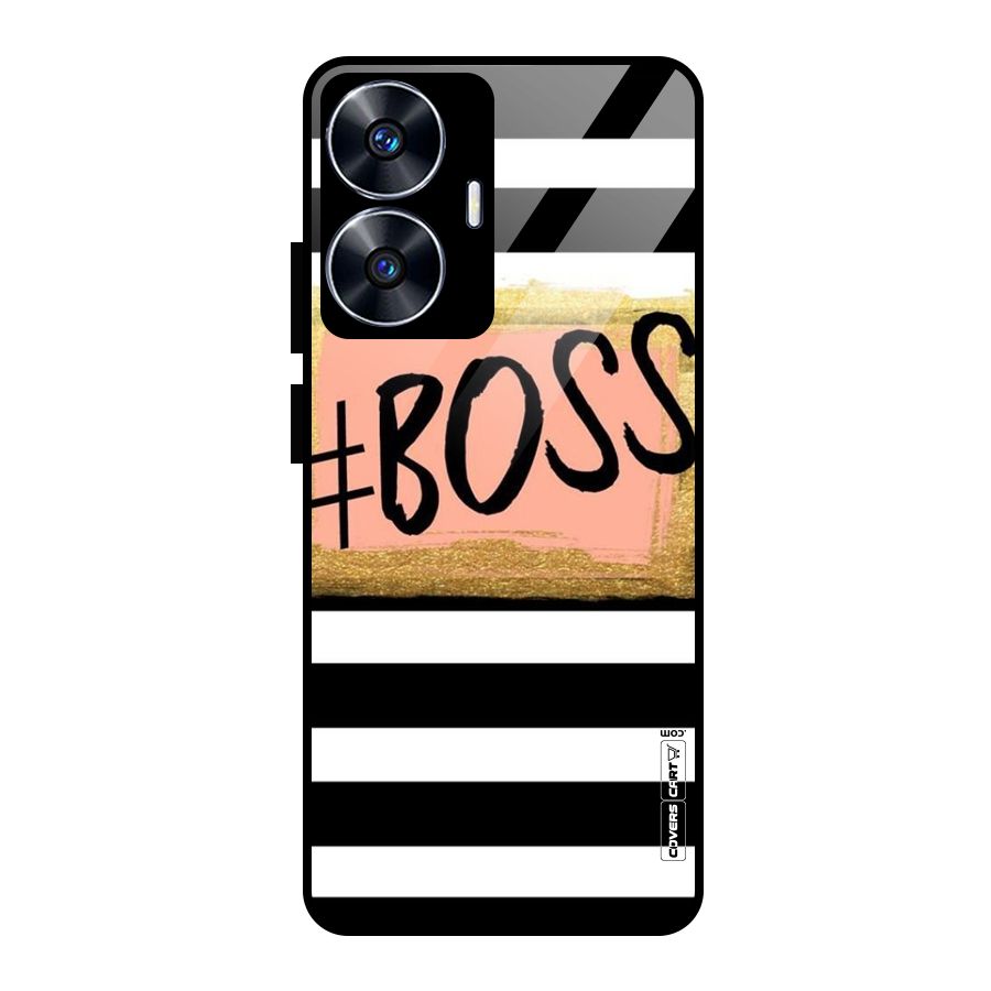Boss Stripes Glass Back Case for realme C55