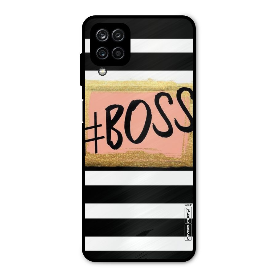 Boss Stripes Metal Back Case for Galaxy A12