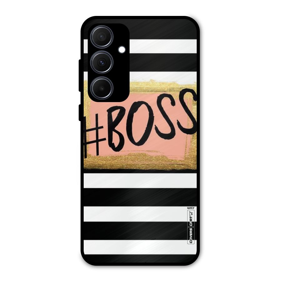 Boss Stripes Metal Back Case for Galaxy A35