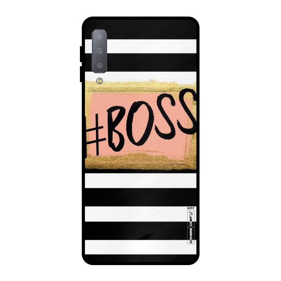 Boss Stripes Metal Back Case for Galaxy A7 (2018)