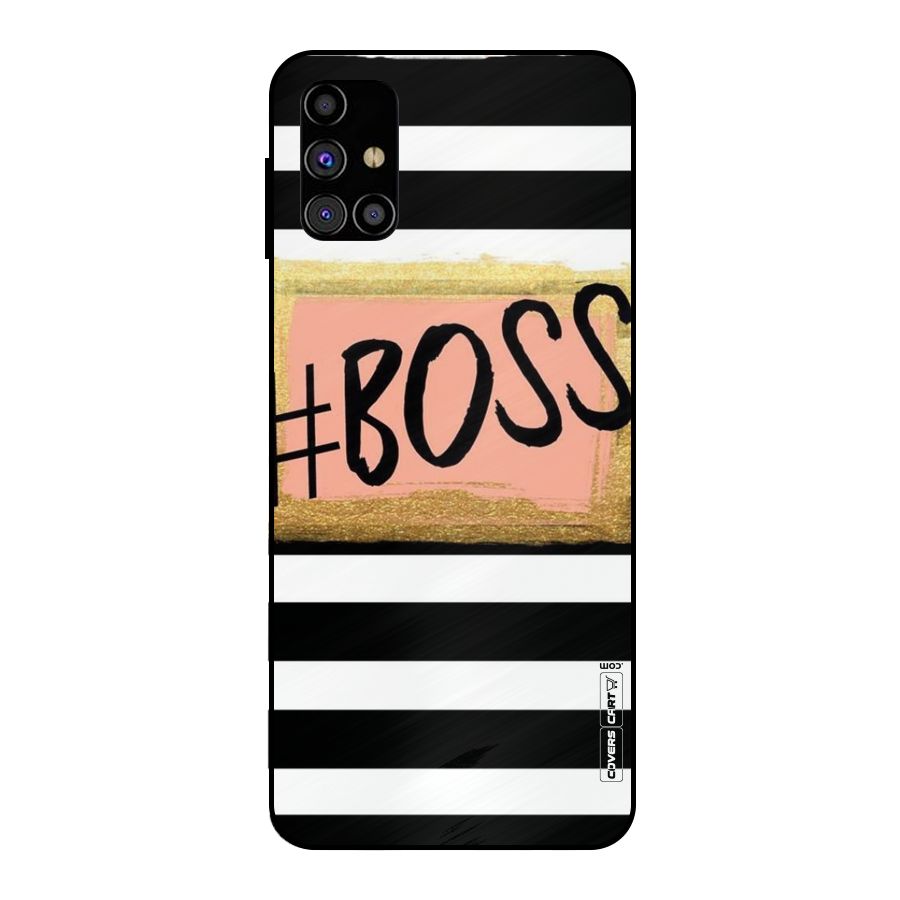 Boss Stripes Metal Back Case for Galaxy M31s