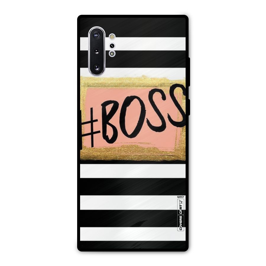 Boss Stripes Metal Back Case for Galaxy Note 10 Plus