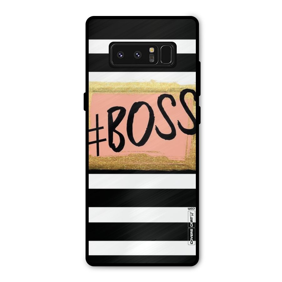 Boss Stripes Metal Back Case for Galaxy Note 8