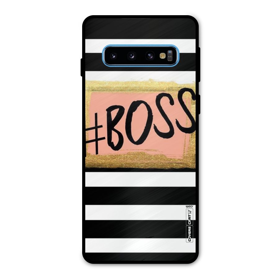 Boss Stripes Metal Back Case for Galaxy S10