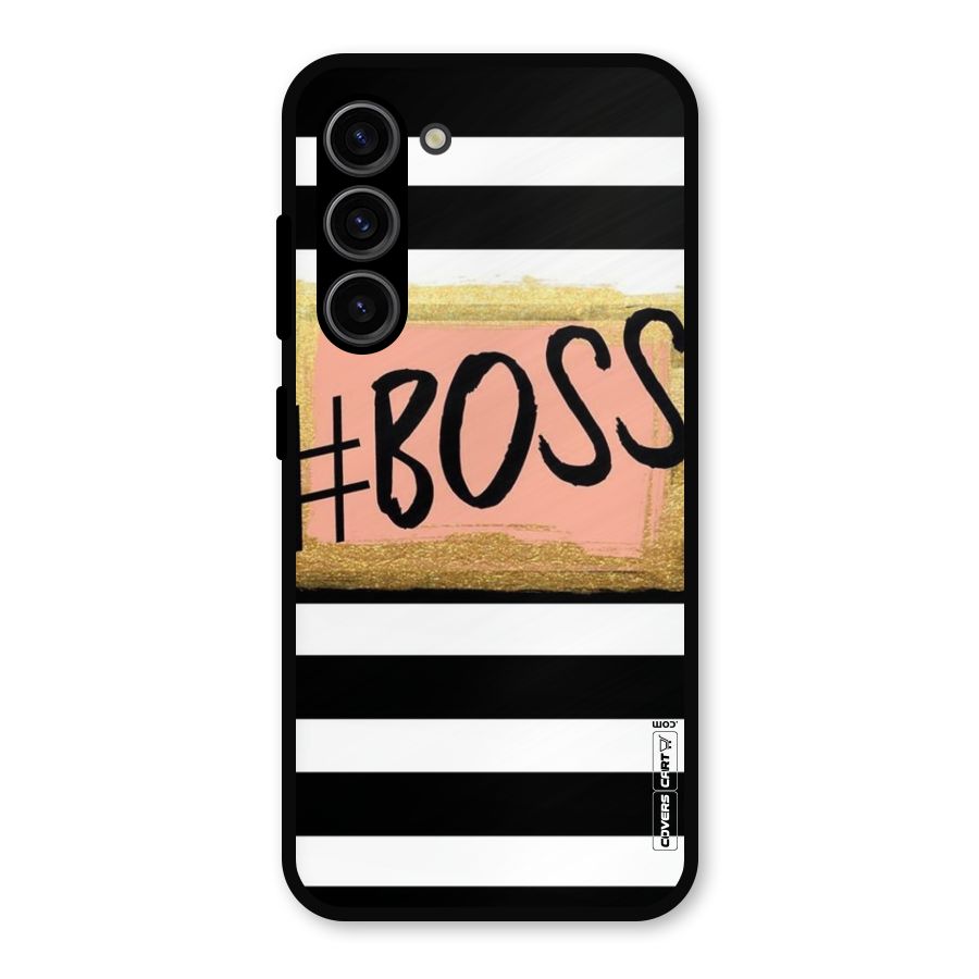 Boss Stripes Metal Back Case for Galaxy S23