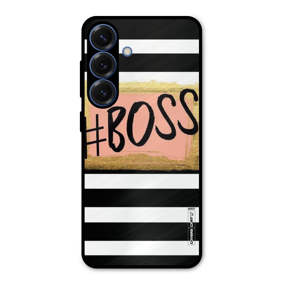 Boss Stripes Metal Back Case for Galaxy S25