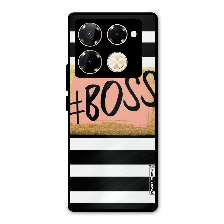 Boss Stripes Metal Back Case for Infinix Note 40 Pro