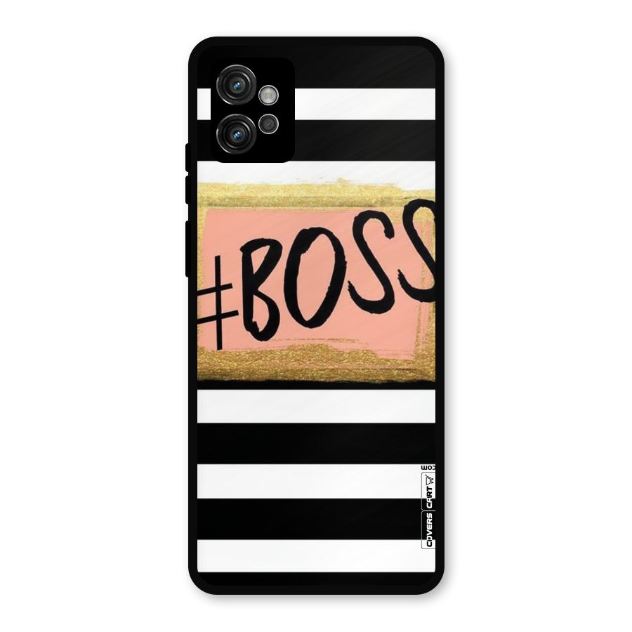Boss Stripes Metal Back Case for Moto G32