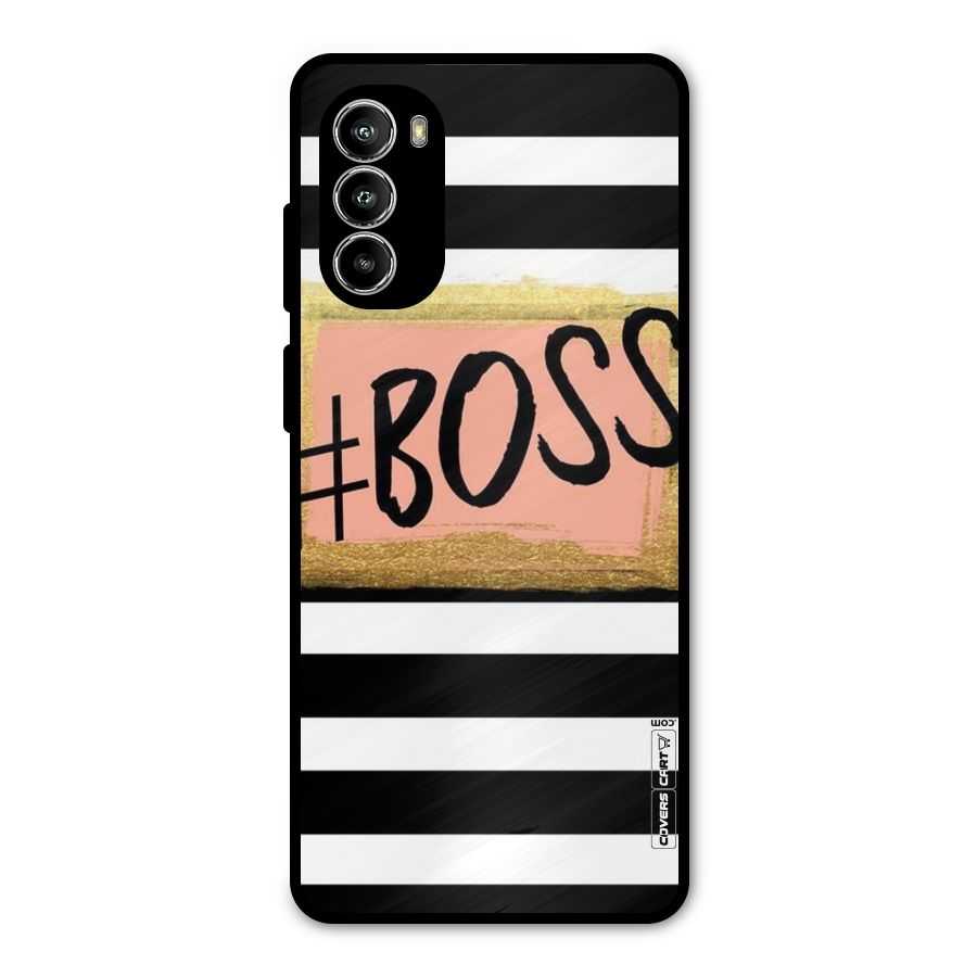 Boss Stripes Metal Back Case for Moto G82