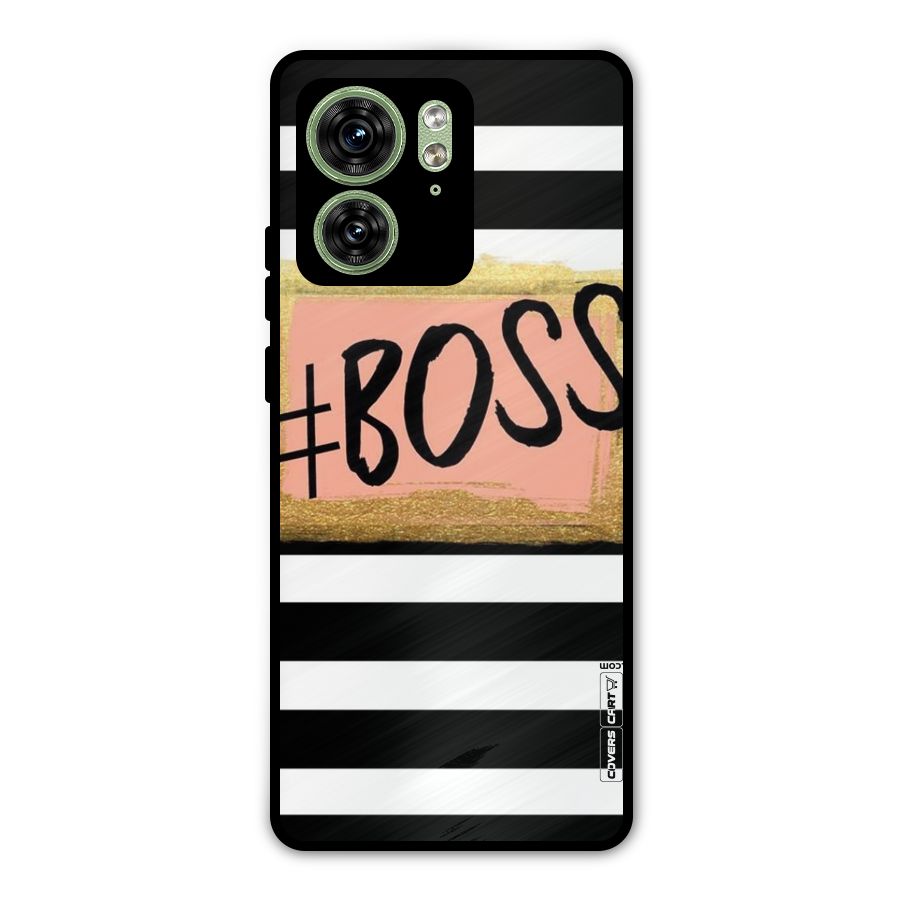 Boss Stripes Metal Back Case for Motorola Edge 40 5G