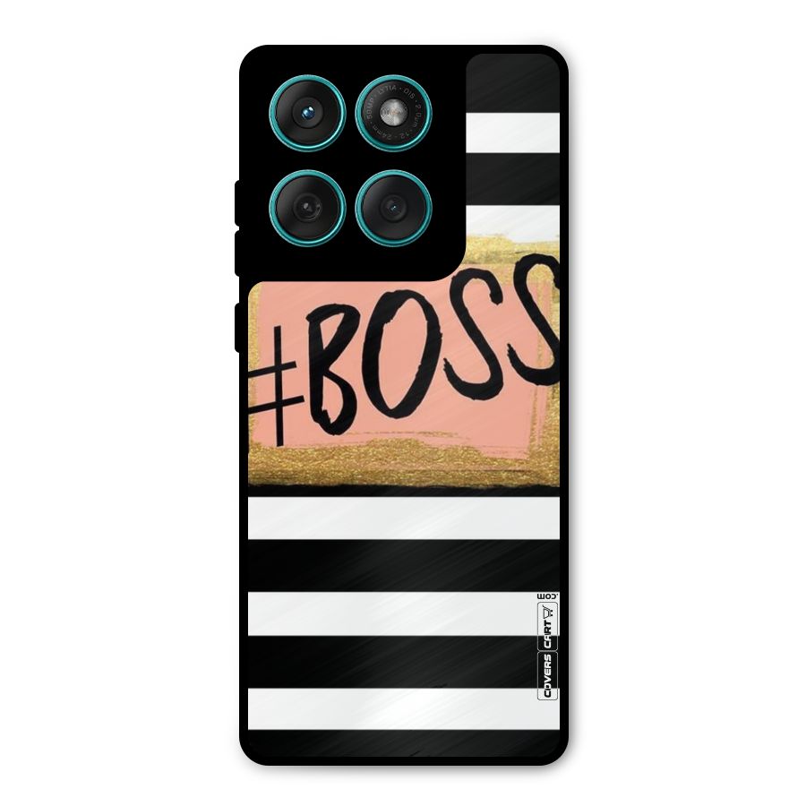 Boss Stripes Metal Back Case for Motorola Edge 60 Fusion