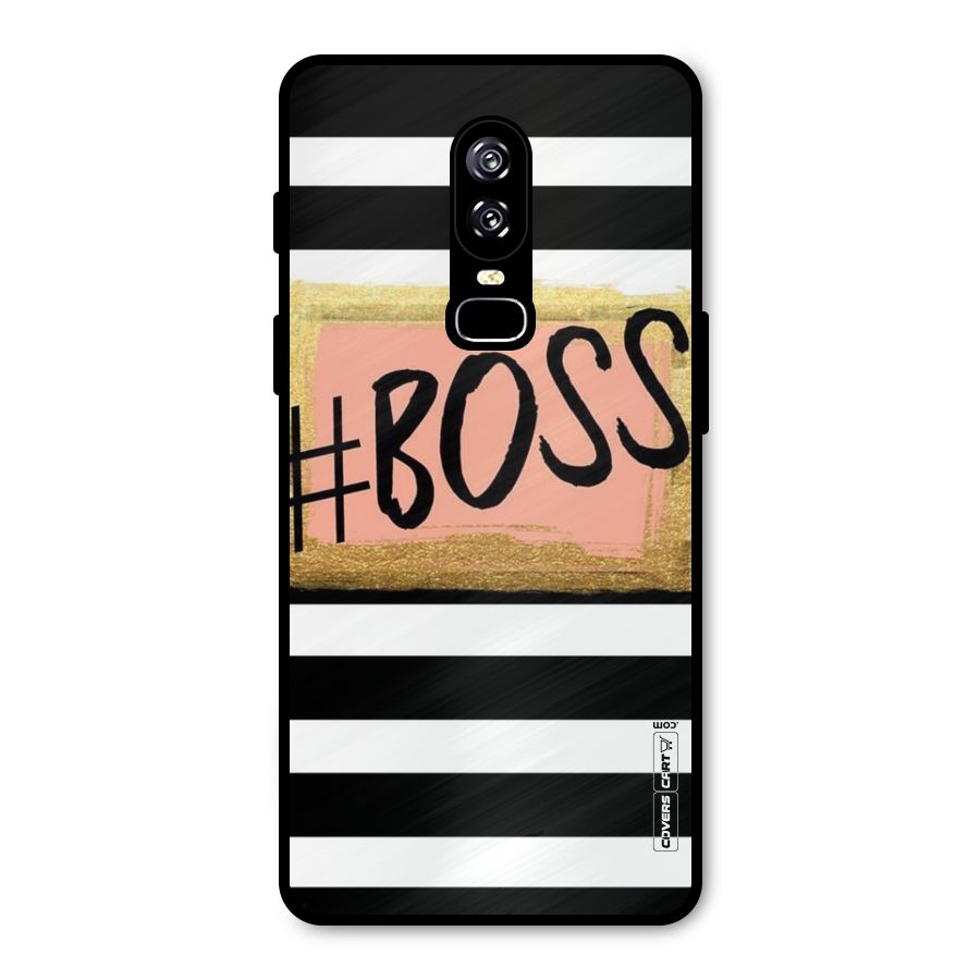 Boss Stripes Metal Back Case for OnePlus 6