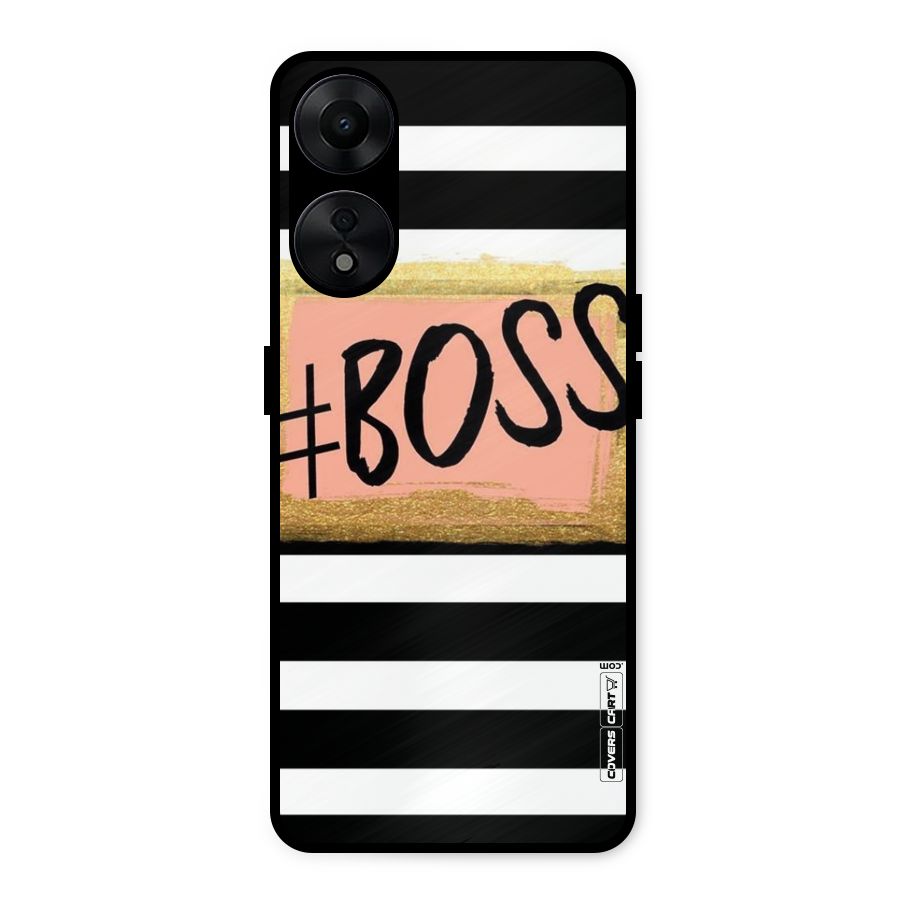Boss Stripes Metal Back Case for Oppo A78 5G