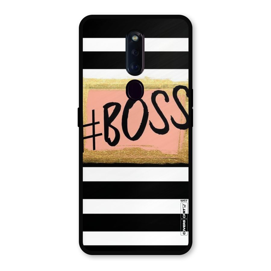 Boss Stripes Metal Back Case for Oppo F11 Pro