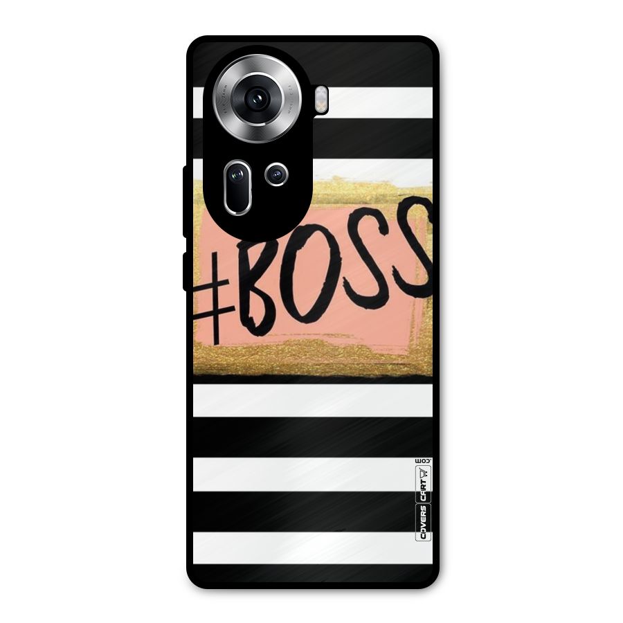 Boss Stripes Metal Back Case for Oppo Reno11 5G