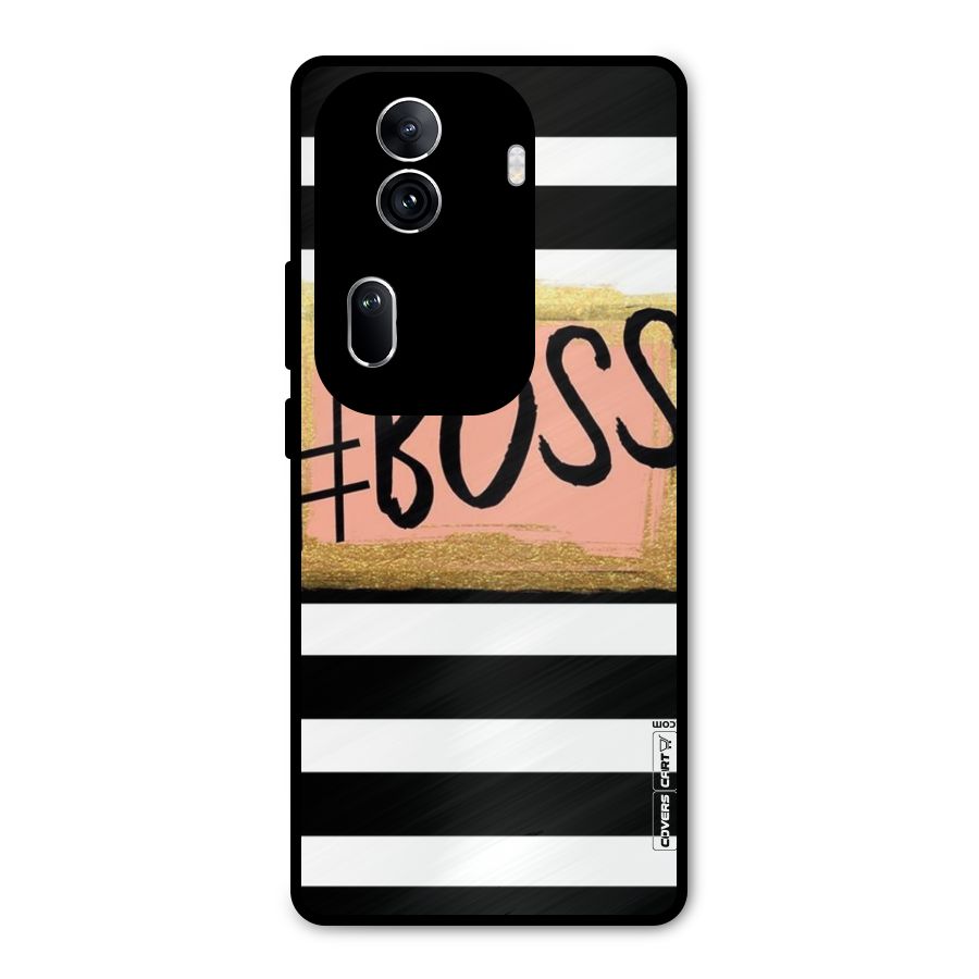 Boss Stripes Metal Back Case for Oppo Reno11 Pro 5G