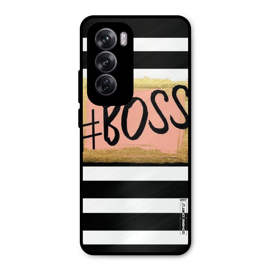 Boss Stripes Metal Back Case for Oppo Reno12 Pro
