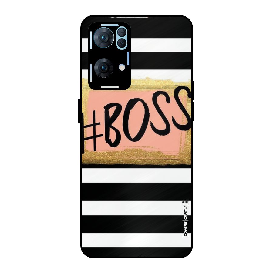 Boss Stripes Metal Back Case for Oppo Reno7 Pro 5G