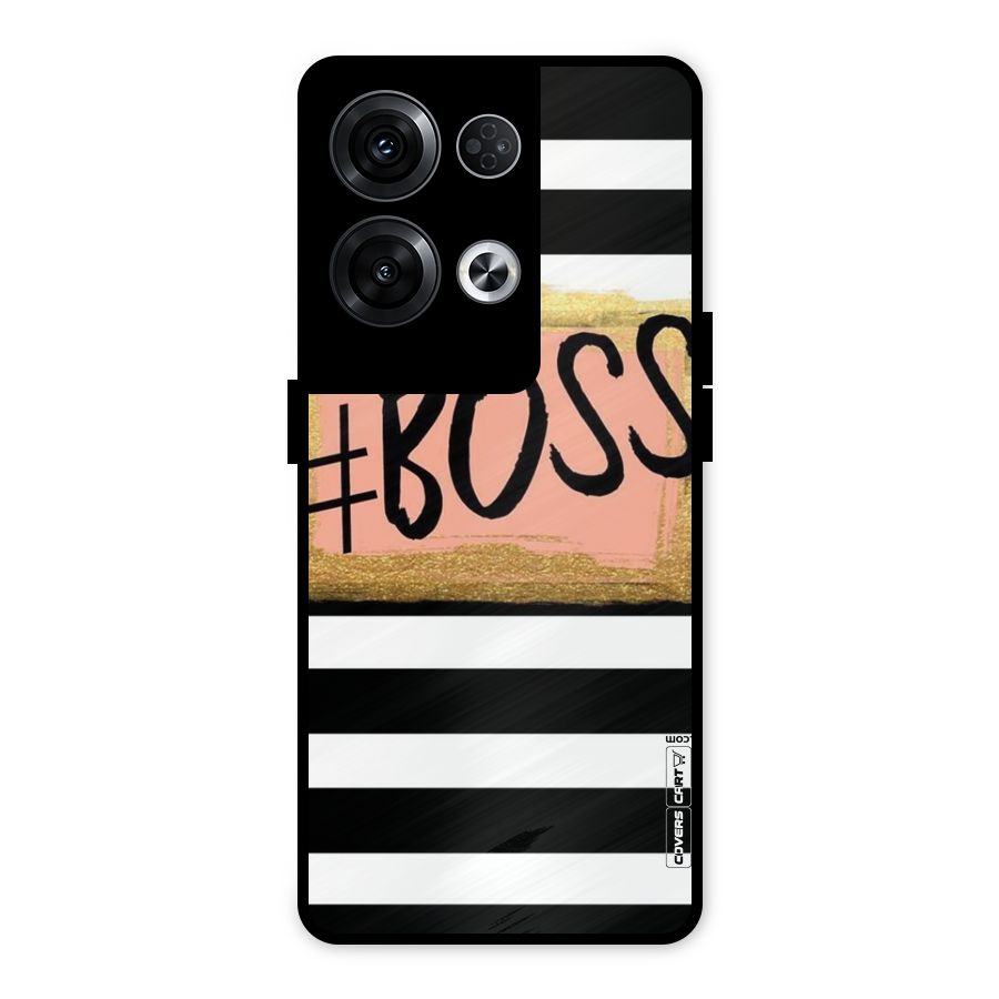 Boss Stripes Metal Back Case for Oppo Reno8 Pro 5G