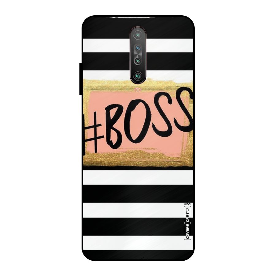 Boss Stripes Metal Back Case for Poco X2