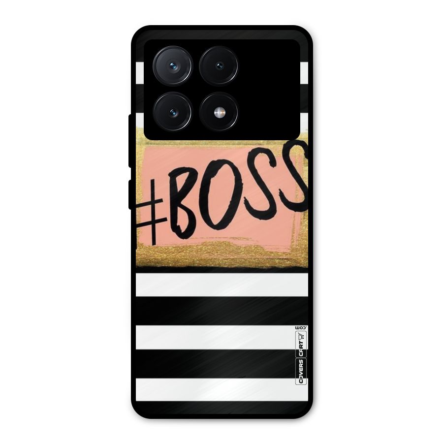 Boss Stripes Metal Back Case for Poco X6 Pro
