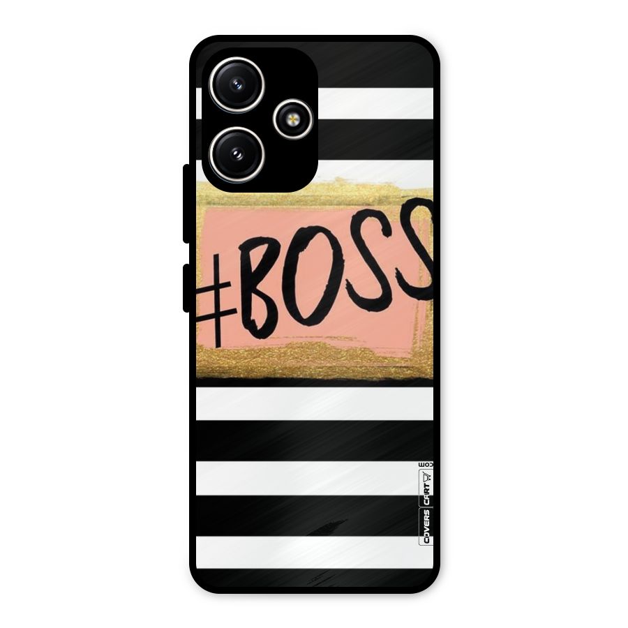 Boss Stripes Metal Back Case for Redmi 12 5G