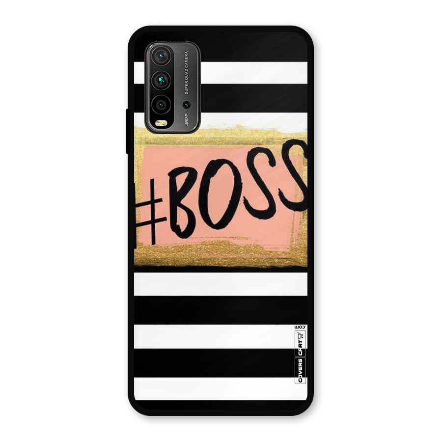 Boss Stripes Metal Back Case for Redmi 9 Power