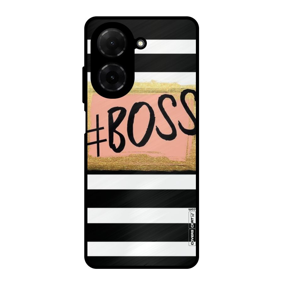 Boss Stripes Metal Back Case for Redmi A5 4G