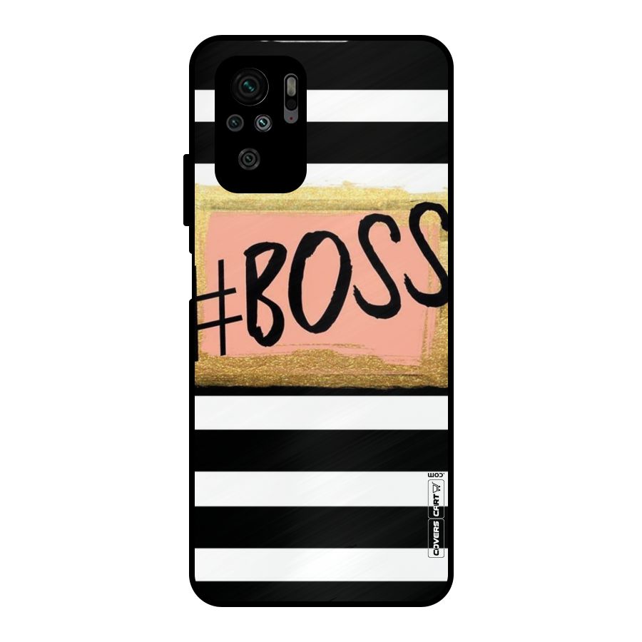 Boss Stripes Metal Back Case for Redmi Note 10S