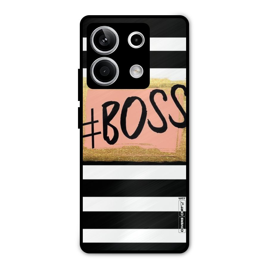 Boss Stripes Metal Back Case for Redmi Note 13 5G