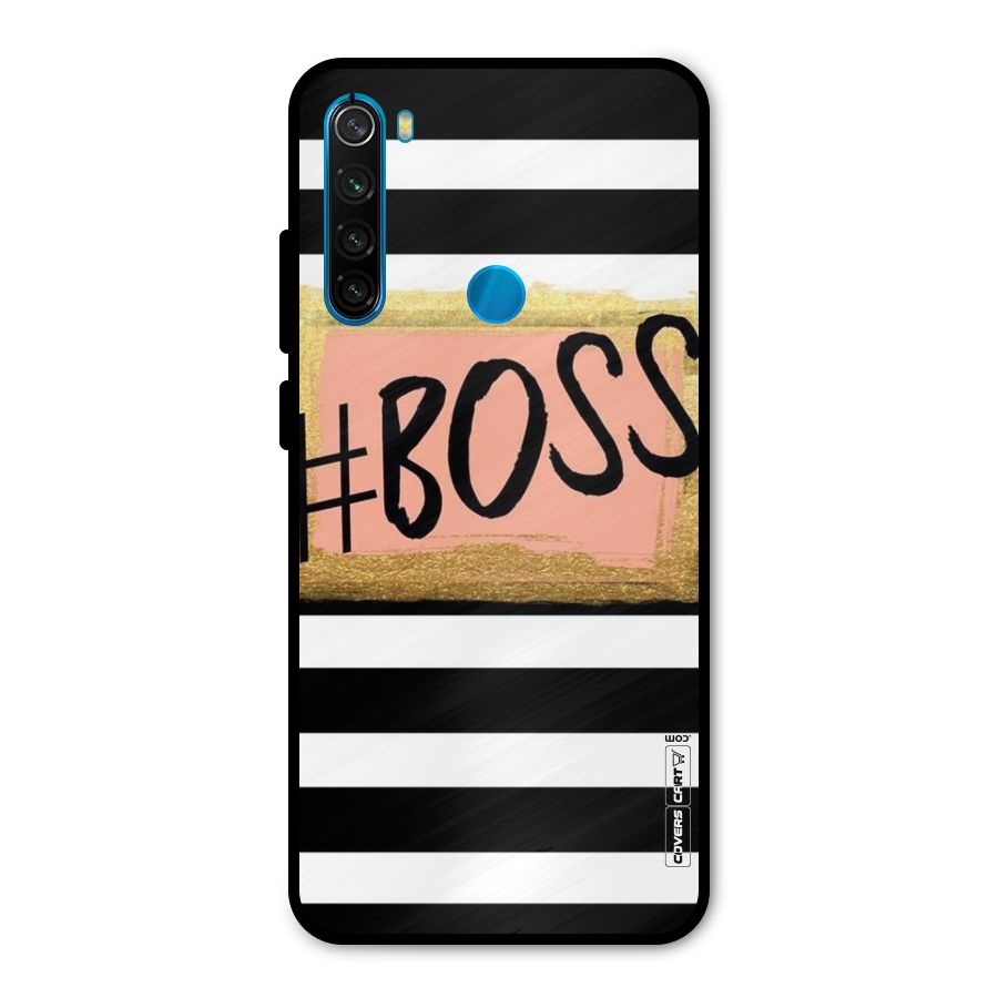 Boss Stripes Metal Back Case for Redmi Note 8
